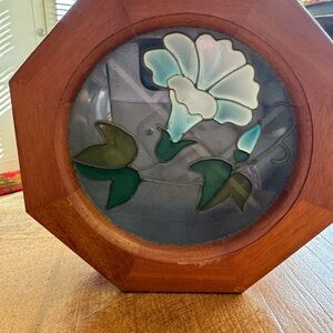 Vintage MELE Jewelry Storage Boxes Blue and Pink Floral